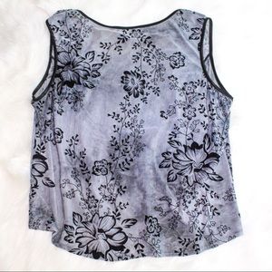 Dress Barn Tops Dressbarn Grey Floral Tank Top Jd Poshmark